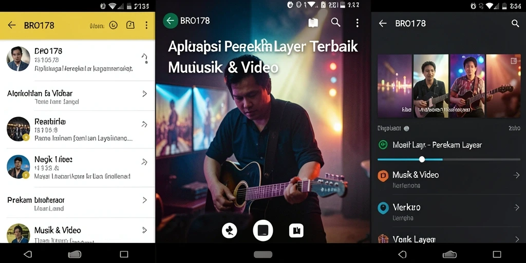 Antarmuka pengguna yang intuitif dari aplikasi Perekam Layar.