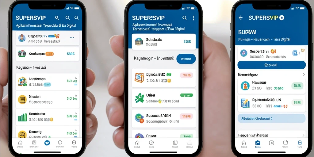 Antarmuka SUPERSVIP yang menarik dan mudah dipahami untuk investasi.