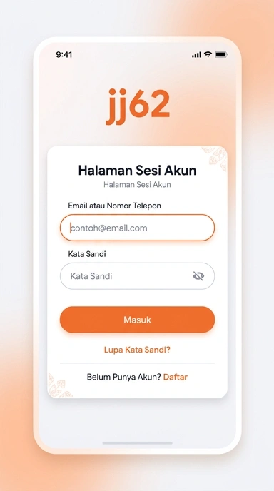 Tampilan halaman login jj62