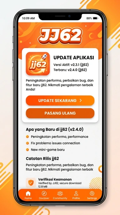 Tampilan riwayat versi jj62